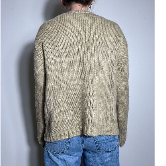 Wodden Ships Beige Knit Lighting Bolt Sweater Size S - Picture 2 of 4